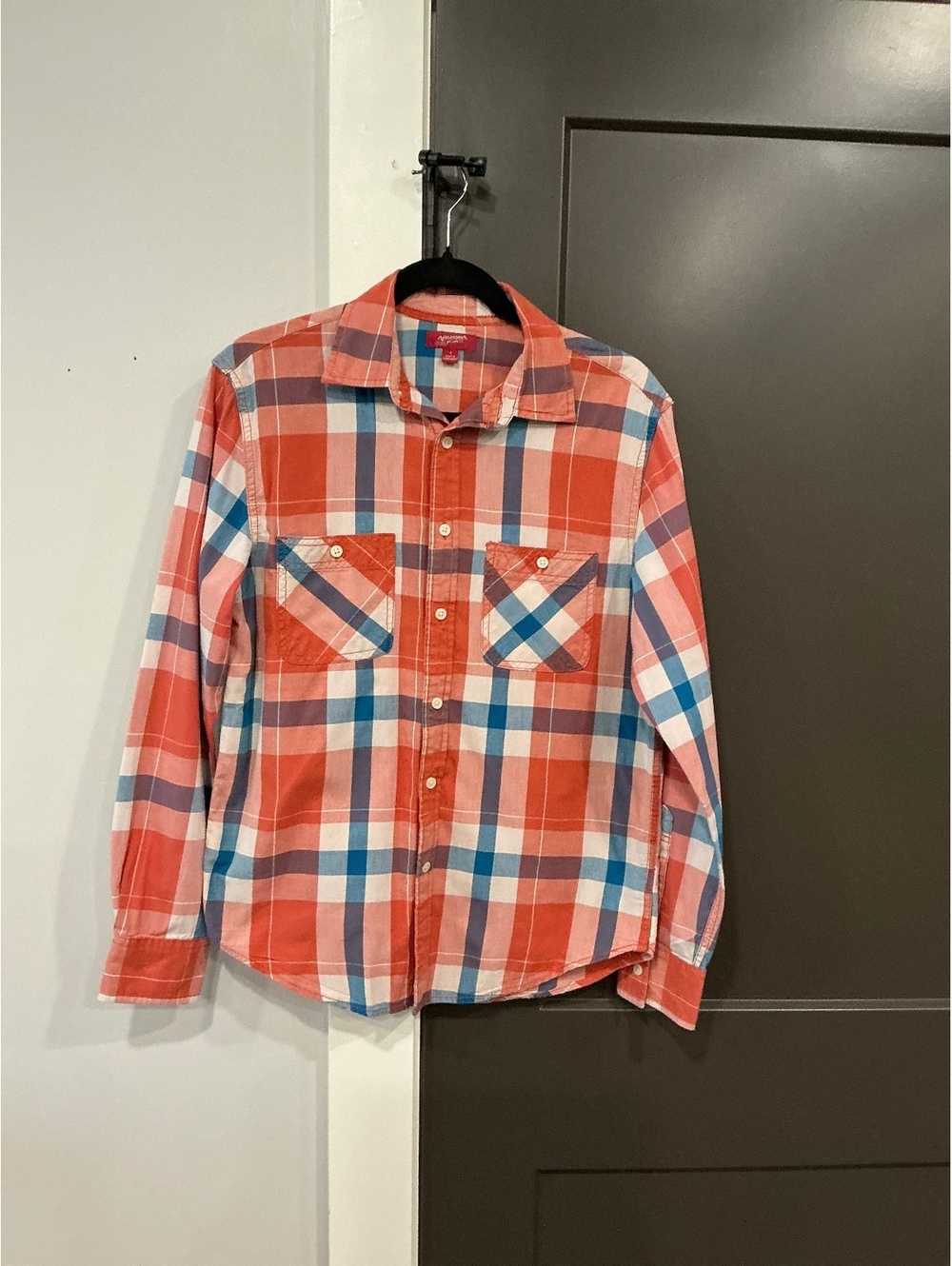 Arizona Jean Co. Men's Long Sleeve Plaid Shirt, Size Small